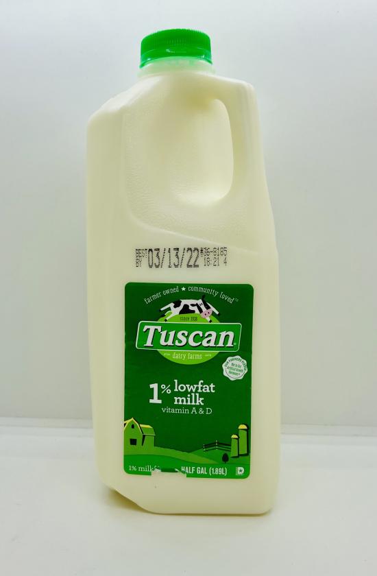 Tuscan 1% lowfat Milk w. vitamin A & D Half gallon