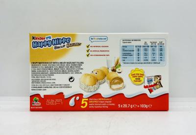 Kinder Happy Hippo Biscuit Hazelnut 103g