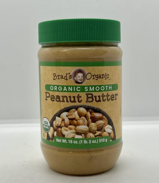 Brad's Organic Smooth Peanut Butter 510g