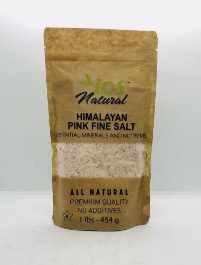 Ios Natural Himalayan Pink Fine Salt 454g