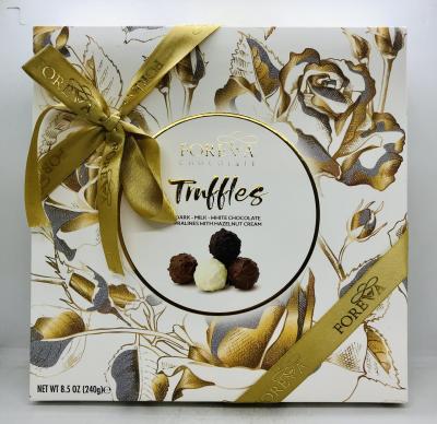 Foreva Dark-Milk-White Chocolate Pralines with Hazelnut Cream Truffles 240g