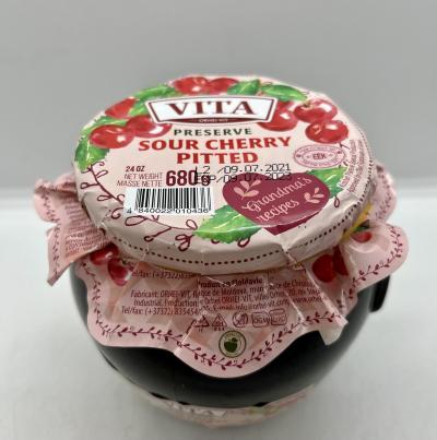 Vita Sour Cherry Pitted Preserve 680g