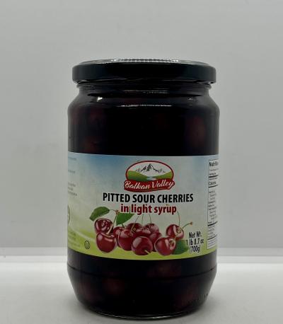 Balkan Valley Pitted Sour Cherries in Light Syrup 700g