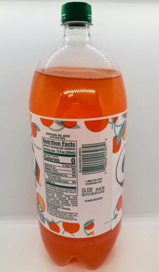 Crush zero sugar Orange 2L.