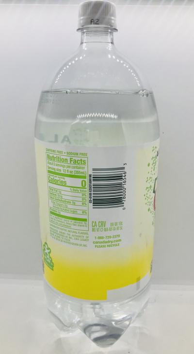 Canada Dry Lemon-lime Seltzer water 2L.