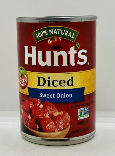 Hunts Diced Tomatoes Sweet Onion 411g.