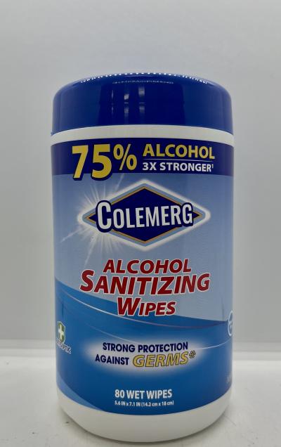 Colemerg Alcohol Sanitizing Wipes 80 wet wipes