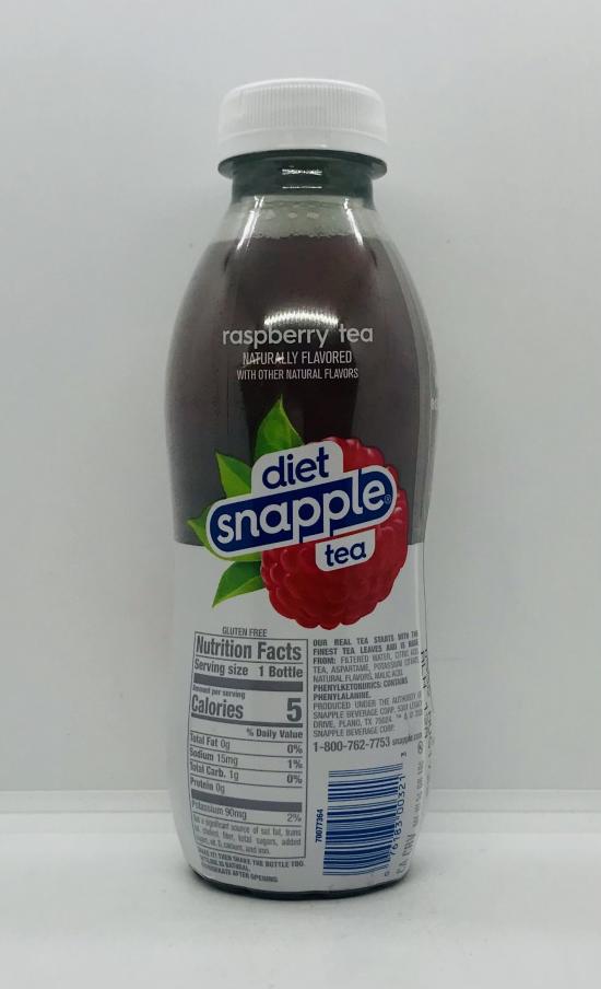 Snapple diet raspberry tea 473mL.