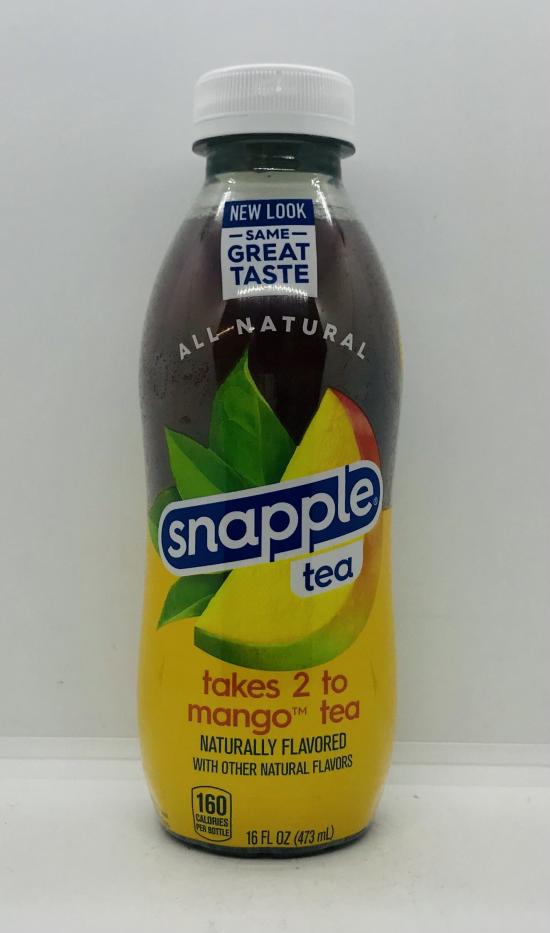 Snapple mango tea 473mL.