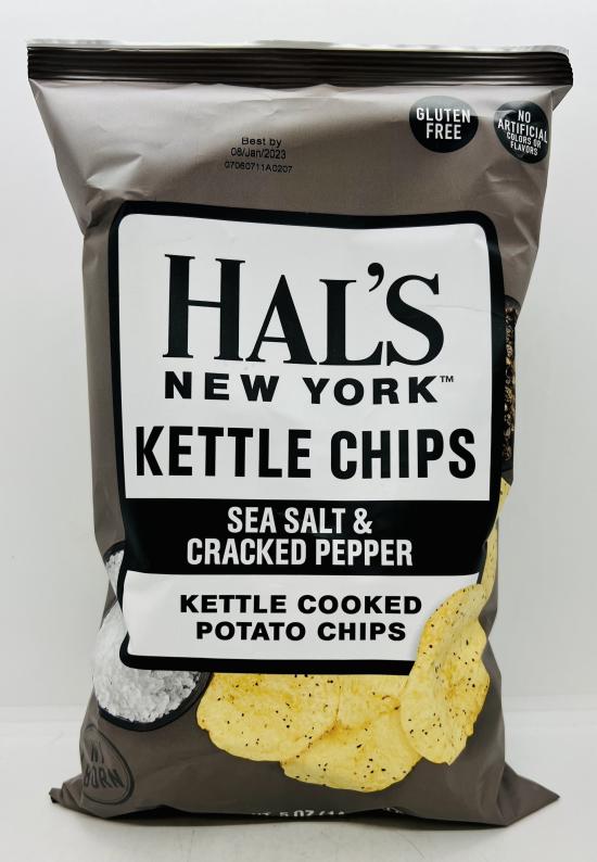 Hal's Sea Salt & Cracked Pepper Chips 141g.