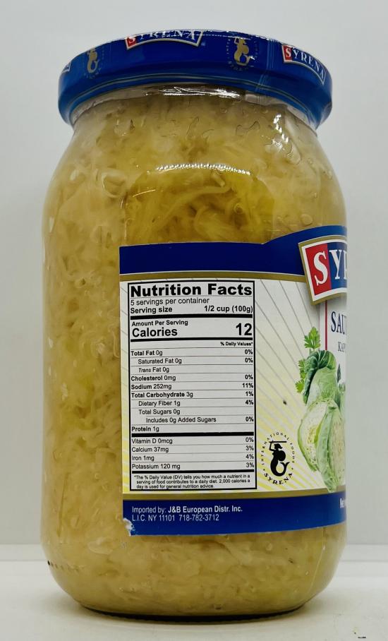 Syrena Sauerkraut 820g.