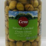 Cem Natural Cracked Green Olives 720g.