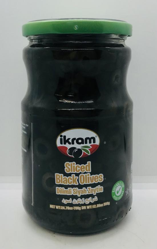 Ikram Sliced Black Olives 700g.