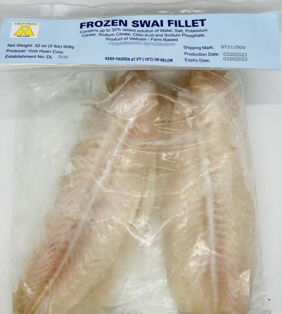 Frozen Swai Fillet 908g.