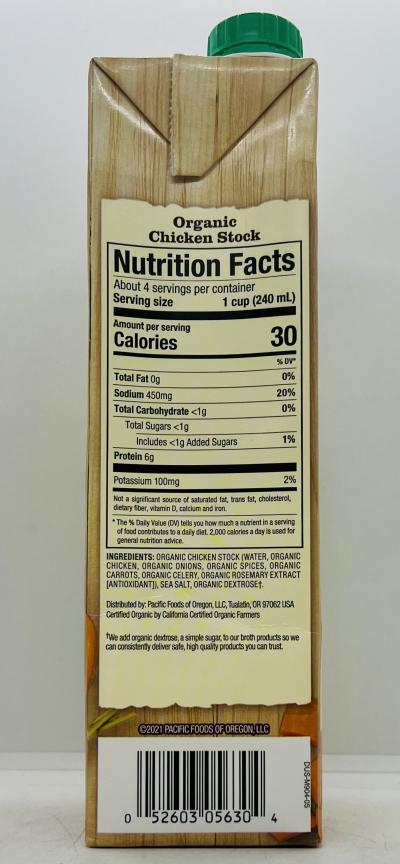 Pacific Foods Chicken Stock 946mL.