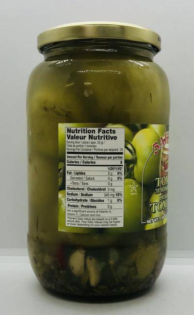 Zakuson Pickled Green Tomatoes Vertes 1L.