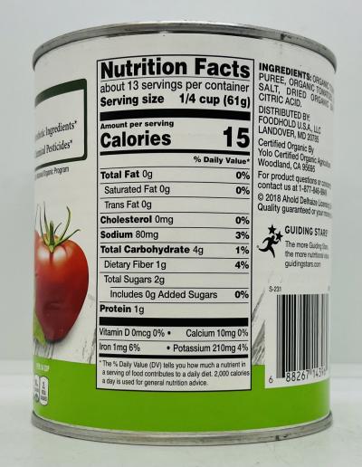 Nature's Promise Crushed Tomatoes w. Basil 794g.