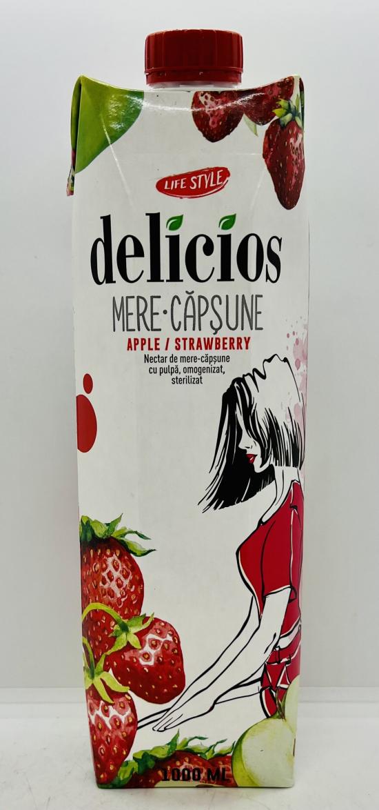 Delicios Apple & Strawberry Juice 1L.