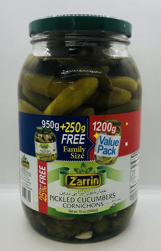 Zarrin Pickled Cucumbers Cornichons 2L.