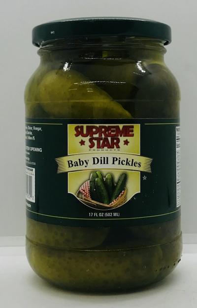 Supreme Star Baby Dill Pickles 502ml.