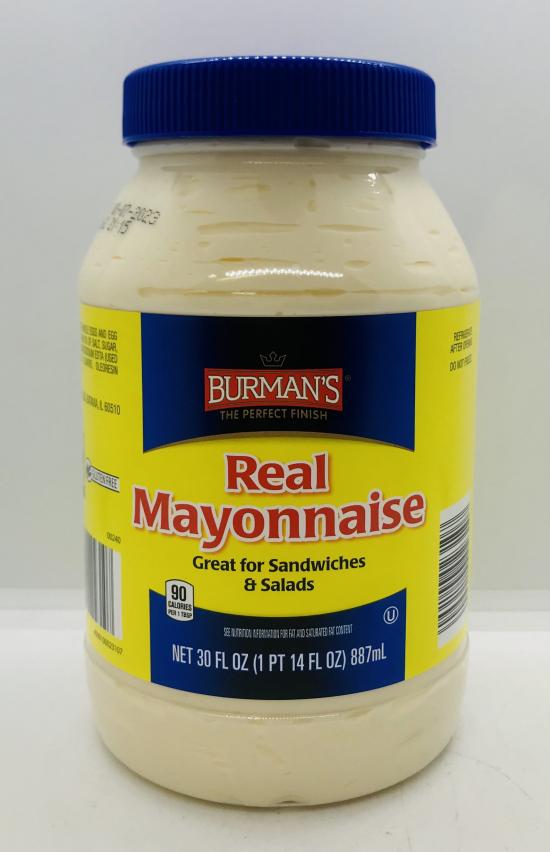 Burman'S Real Mayonnaise 887mL.