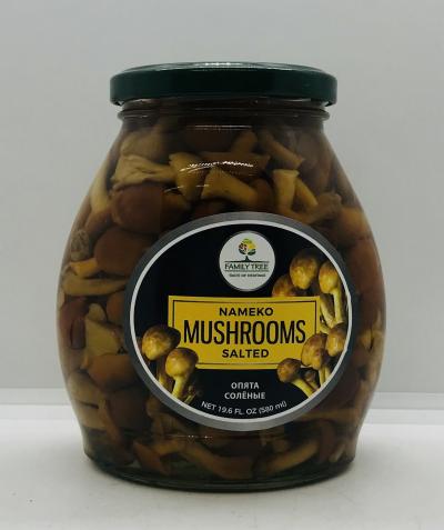 FT Nameko Mushrooms Salted 580mL.