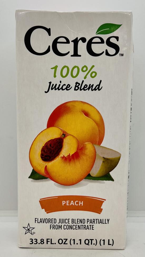 Ceres Peach Juice Blend 1L.