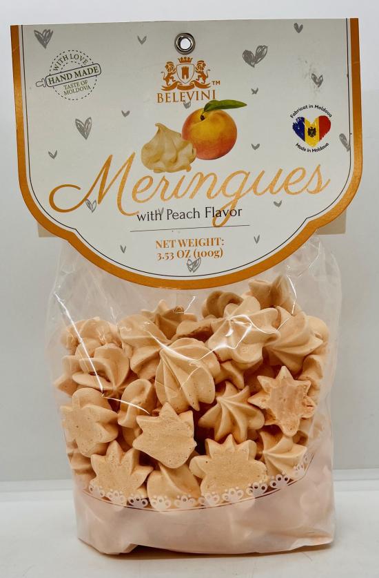 Meringues w. Peach Flavor 100g.