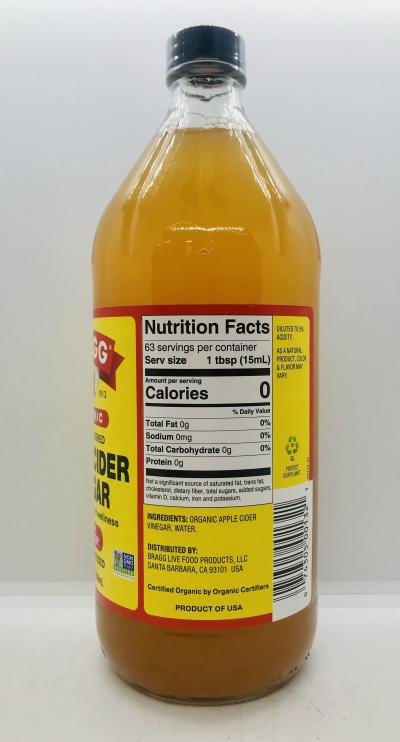 Apple Cider Vinegar 946mL.