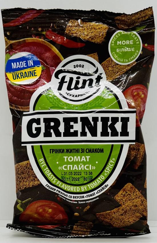 Flint Grenki Tomato Spicy 80g.