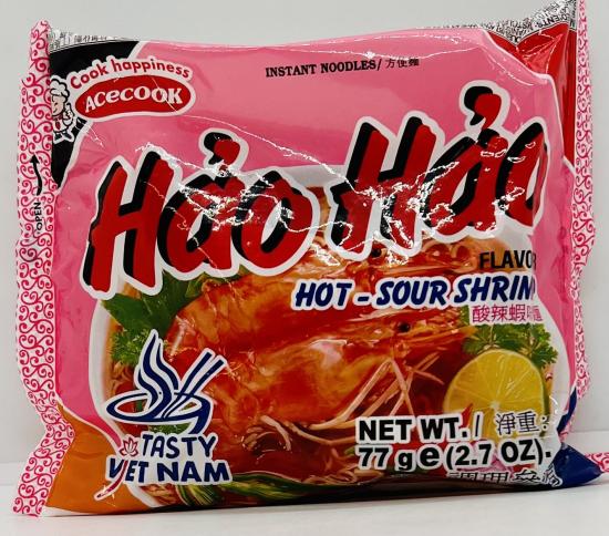 Hao Hao Hot Sour-Shrimp 77g.