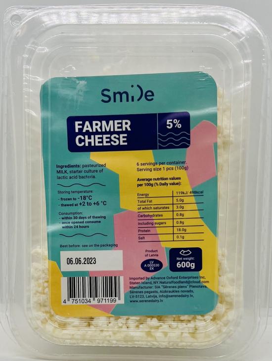 Smile Farmer Cheese 600g.