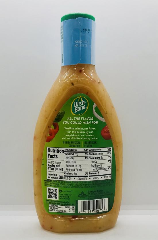 Wish Bone Italian Dressing 444mL.