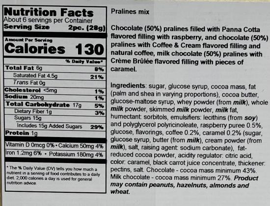 Pralines Mix 174g.