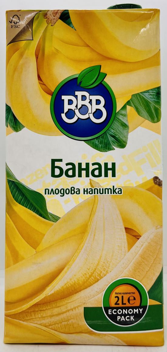 BBB Banana Fruit Drink 2L.