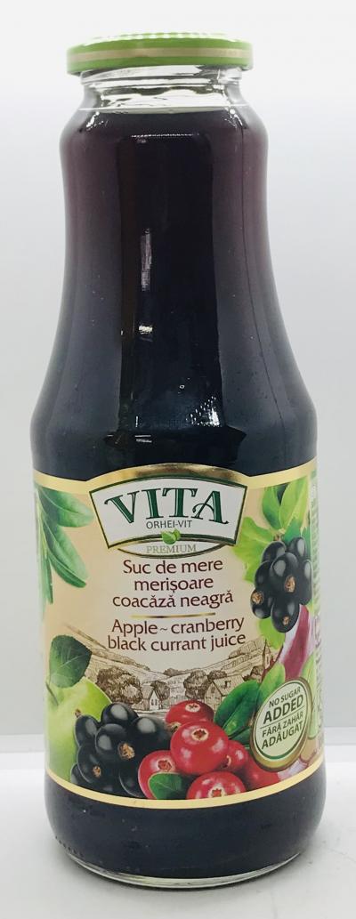 Vita Orhei-Vit Apple-Cranberry- Blackcurrant 1L.