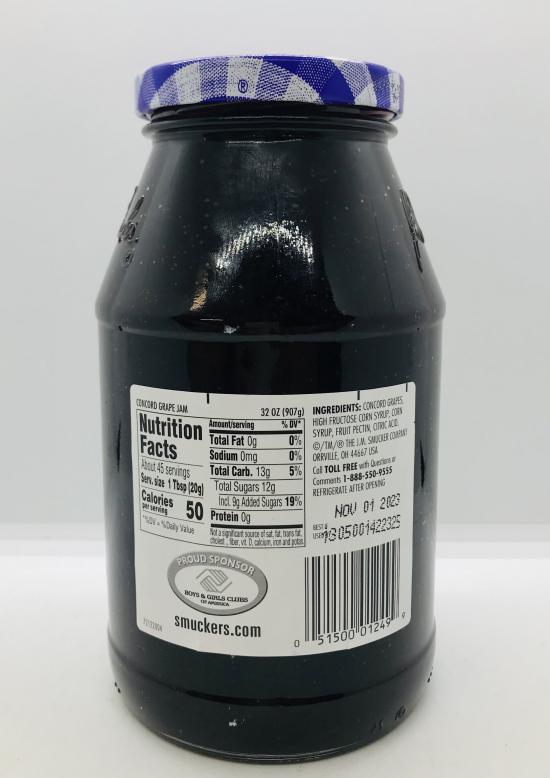 Smucker's Concord Grape Jam 907g