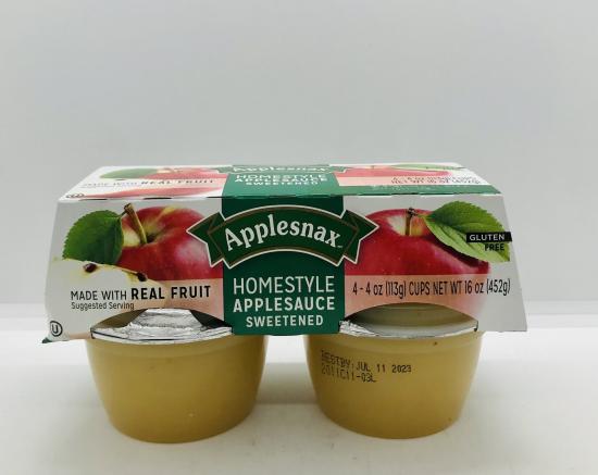 Applesnax Homestyle Applesauce Sweetened 452g