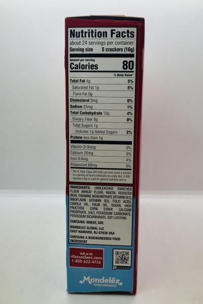 Ritz Crackers Hint of Salt 388g.