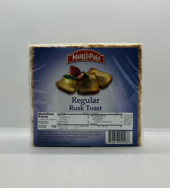 Marco Polo Regular Rusk Toast 220g.