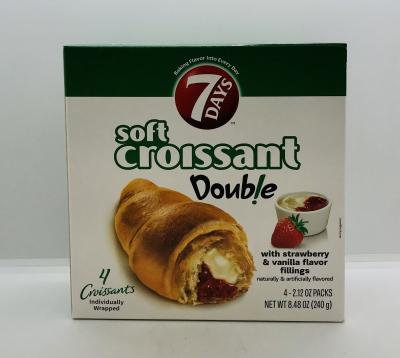 7Days Croissant Double Strawberry & Vanilla 240g.