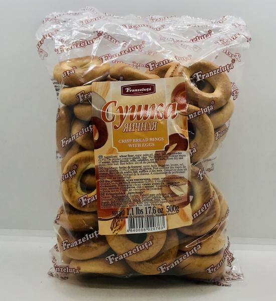 Franzeluta Crisp Bread Rings & Eggs 500g.