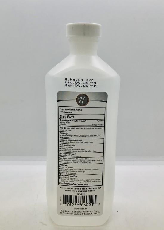 Isopropyl 50% Rubbing Alcohol For Rubbing & Massaging 355ml