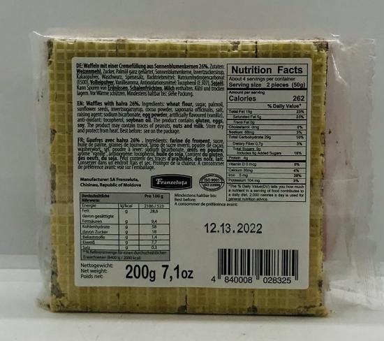 Franzeluta Waffle Halva 200g.