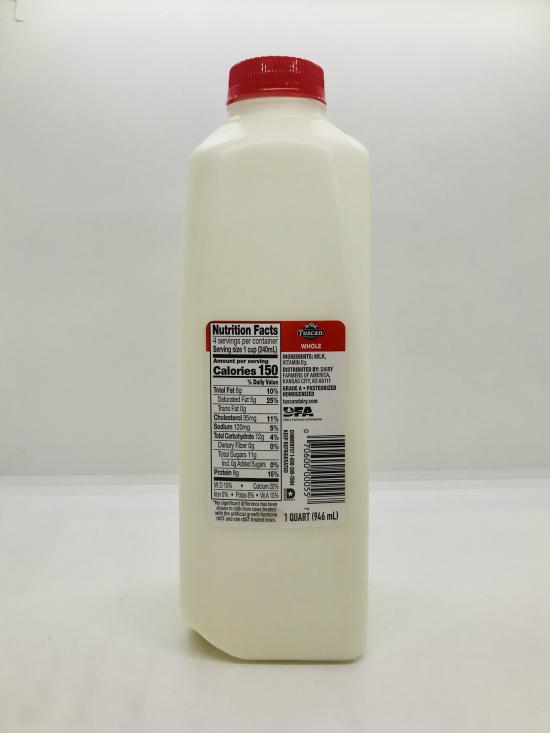 Tuscan Whole Milk w. vitamin D Quart gallon