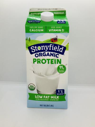 Stonyfield Organic Protein 1%milkfat Low fat milk