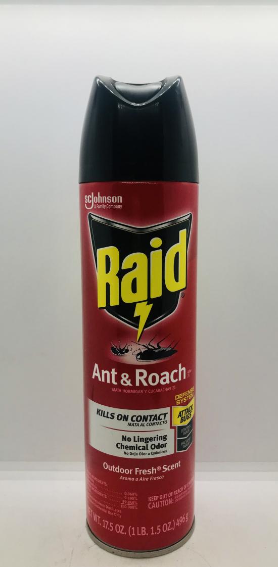 Raid Ant & Roach Outdoor Fresh Scent Defense System 496g