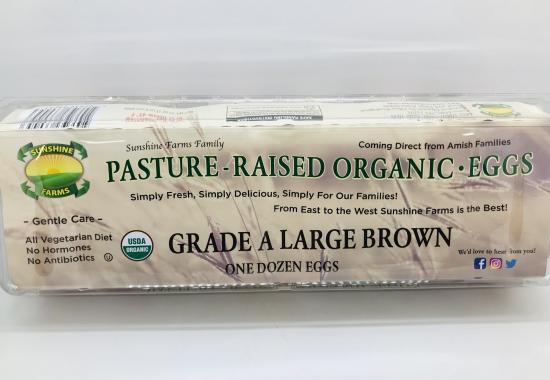 Sunshine farms Pasture-raised Organic 12-Eggs