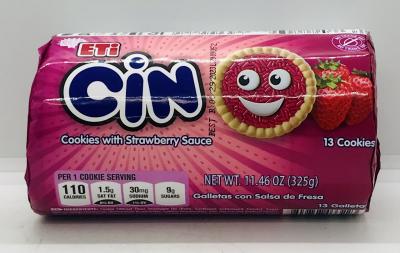 Eti Cin Cookies W Strawberry Sause 325g.