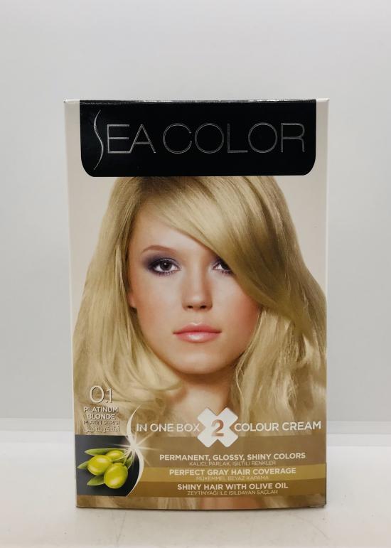 Sea Color Platinum Blonde 0.1 Shiny Hair With Olive Oil 185ml